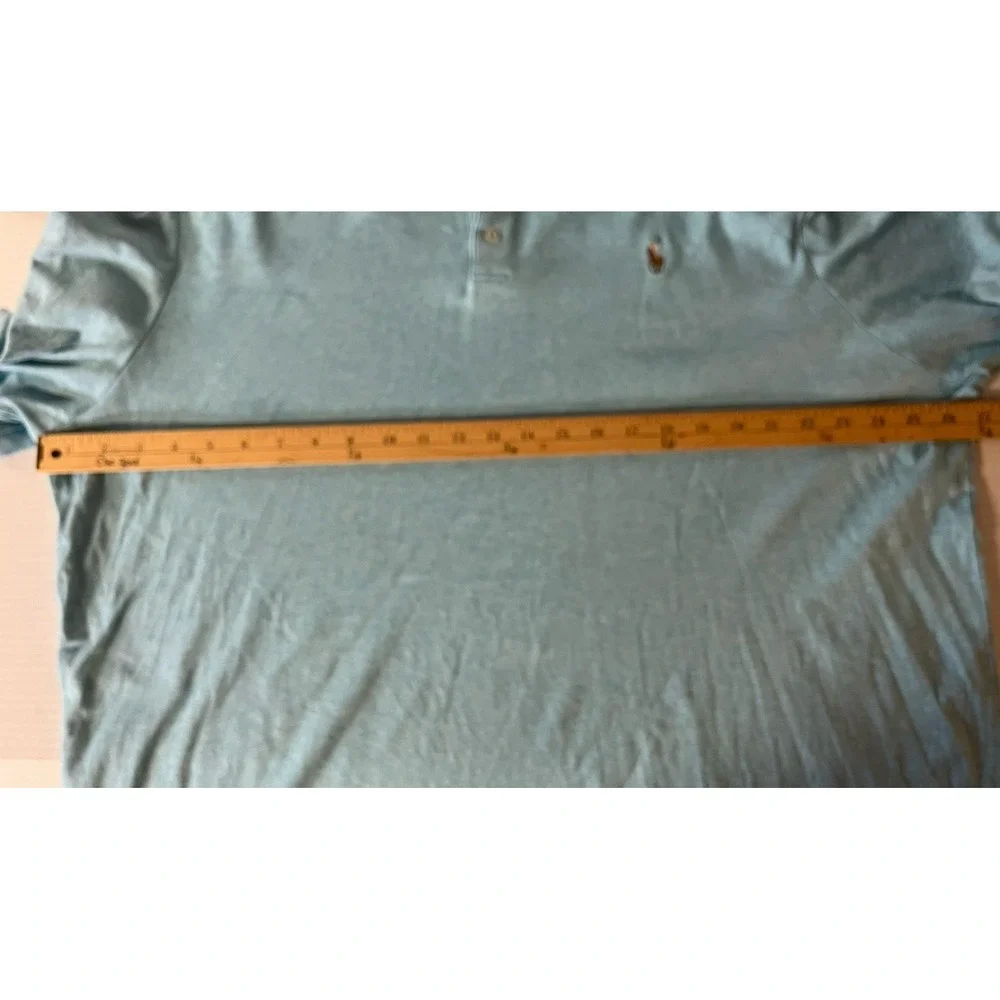 POLO‎ RALPH LAUREN Light Blue SS Polo Shirt Size XXL